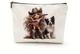 Täschli / Necessaire "Cowgirl mit Hund" NEU