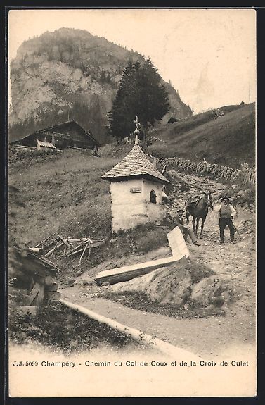 Ansichtskarten: Champery, Chemin du Col de Coux et la Cr – Gebraucht aus Berlin von bartko-reher