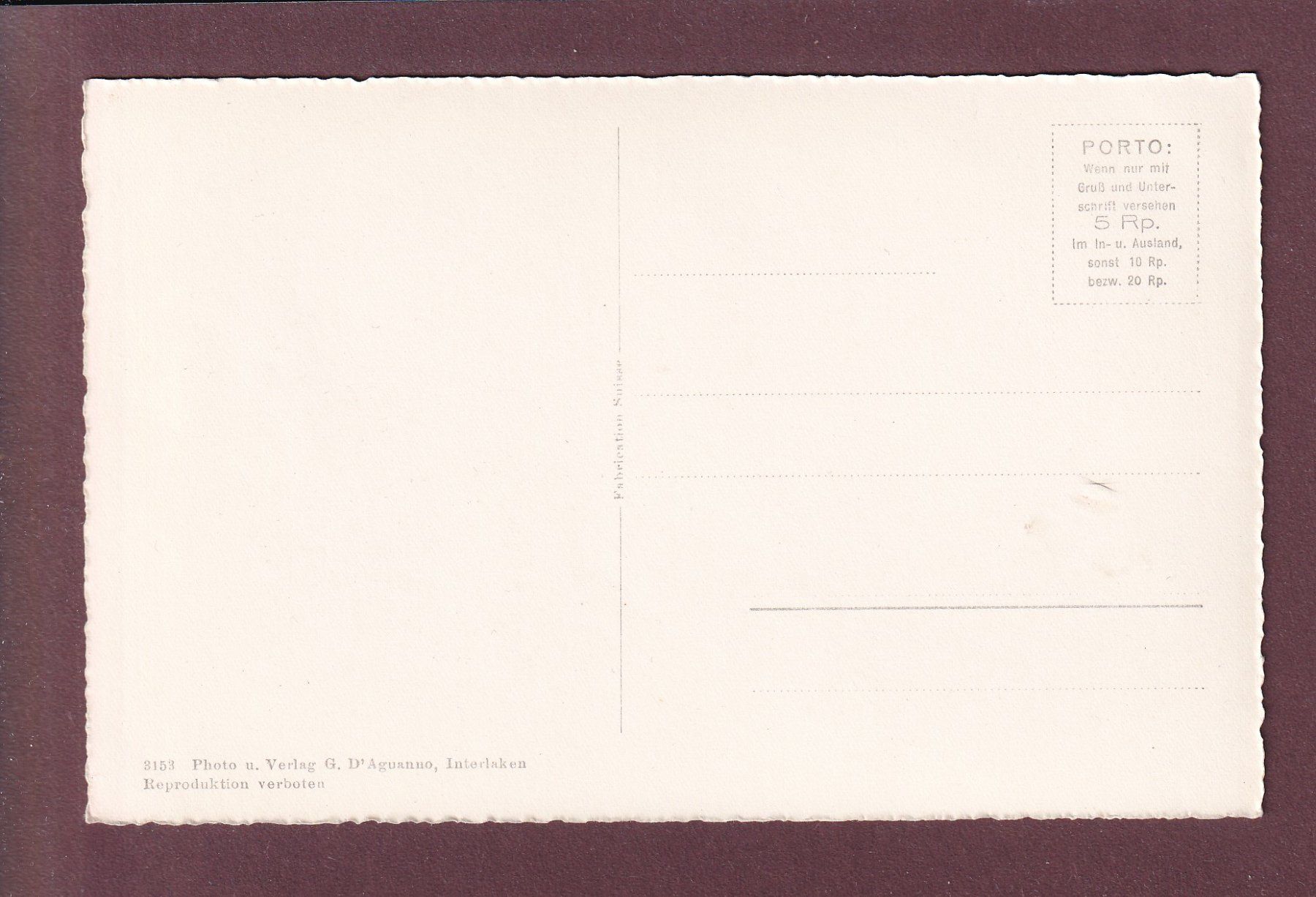 Cartes postales: LÜTSCHINE - Jungfrau – D'occasion à Pully par nicecards 1