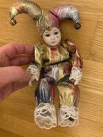 Niedliche Harlekin-Puppe, Sammlerpuppe, Vintage, Top!