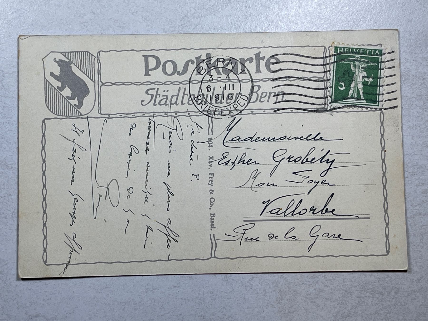 Cartoline postali: Alte Ansichtskarte von Bern mit Kornhausbrücke u. Alpen – Usato da Strengelbach venduto da Aschatan5 1