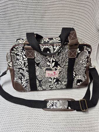 Tulip grosse Tasche schwarz-weiss