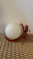 Vintage Wandlampe Lampe Rot Glas Kugel Design Klassiker