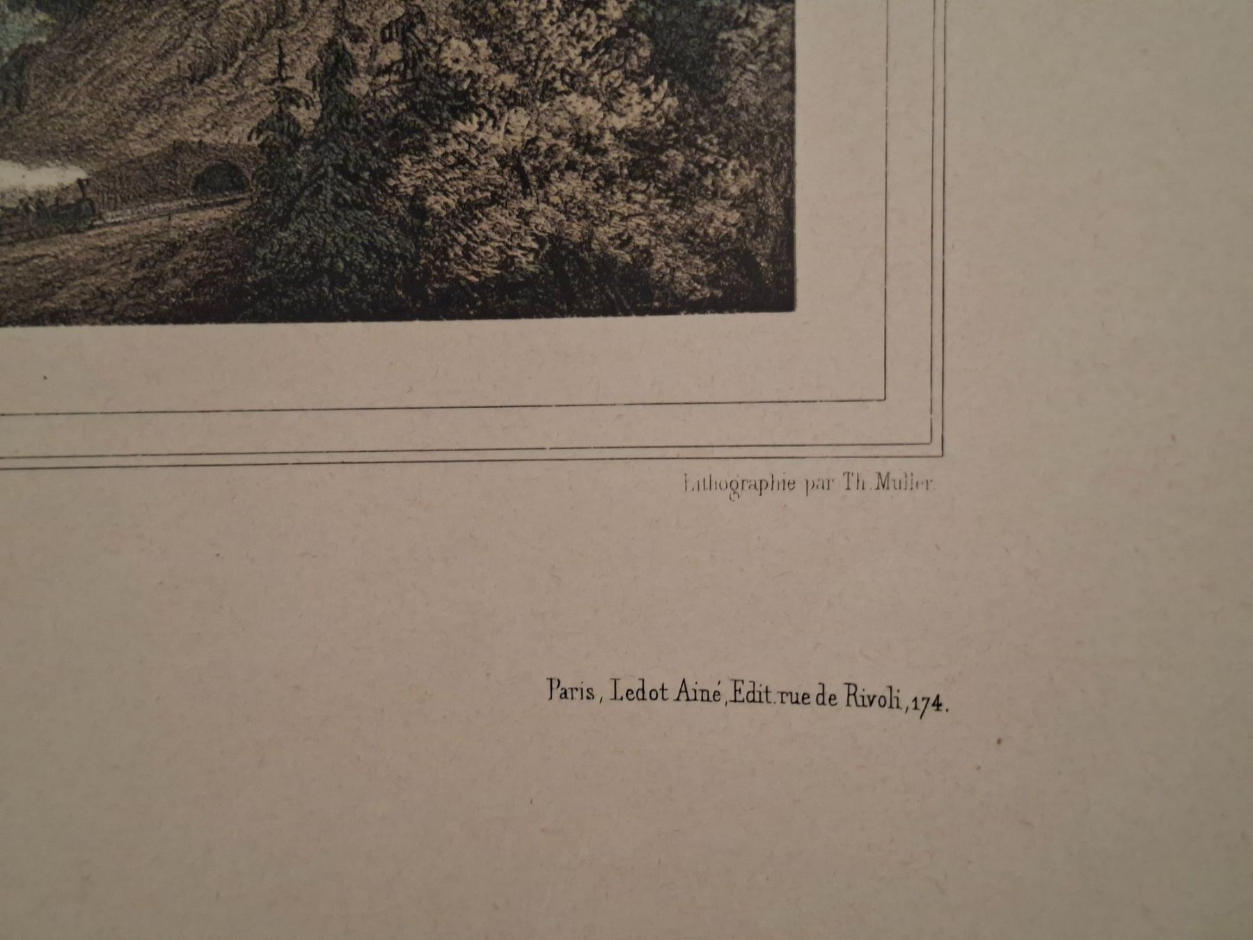 Arts picturaux & lithographies: Lithographie "Vue Générale de Lucerne" – D'occasion à Gümligen par beethoven66 2