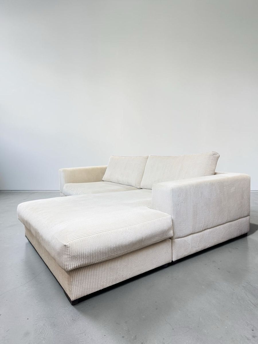 Divani: Ecksofa Beige-Creme aus Cordstoff – Usato da Bachenbülach venduto da Sofalab.swiss 5