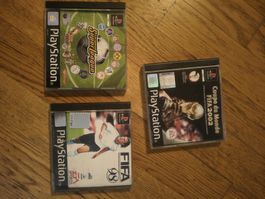 3 x PlayStation 1 Fussballspiele FIFA 98 2002 gebraucht