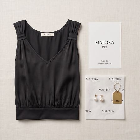 Maloka top noir - neuf - taille 36