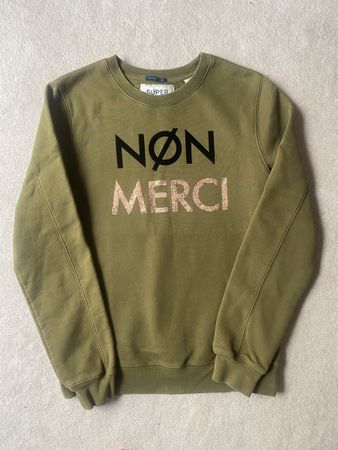Sweatshirt Scotch Soda gruen Groesse M Non Merci Druck
