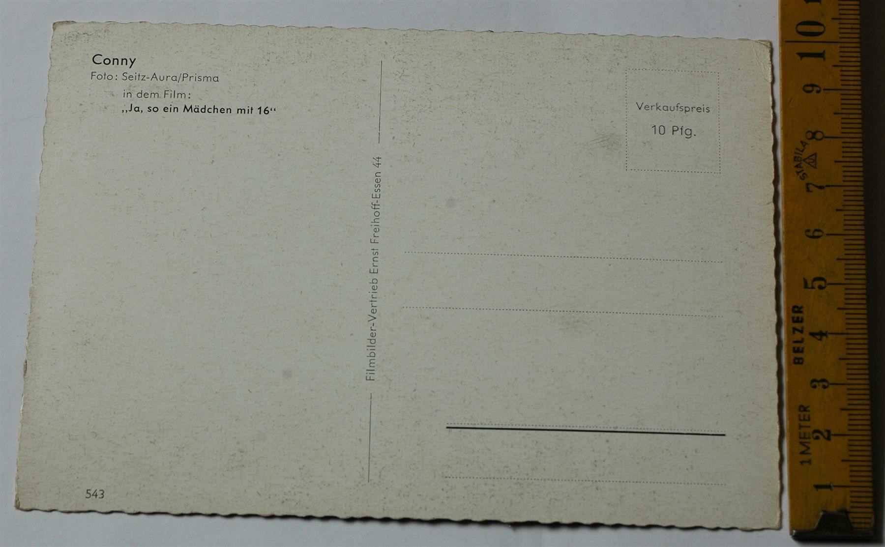 Cartoline postali: Conny Froboess Postkarte 1959 – Usato da Schaffhausen venduto da RolfMeister 1