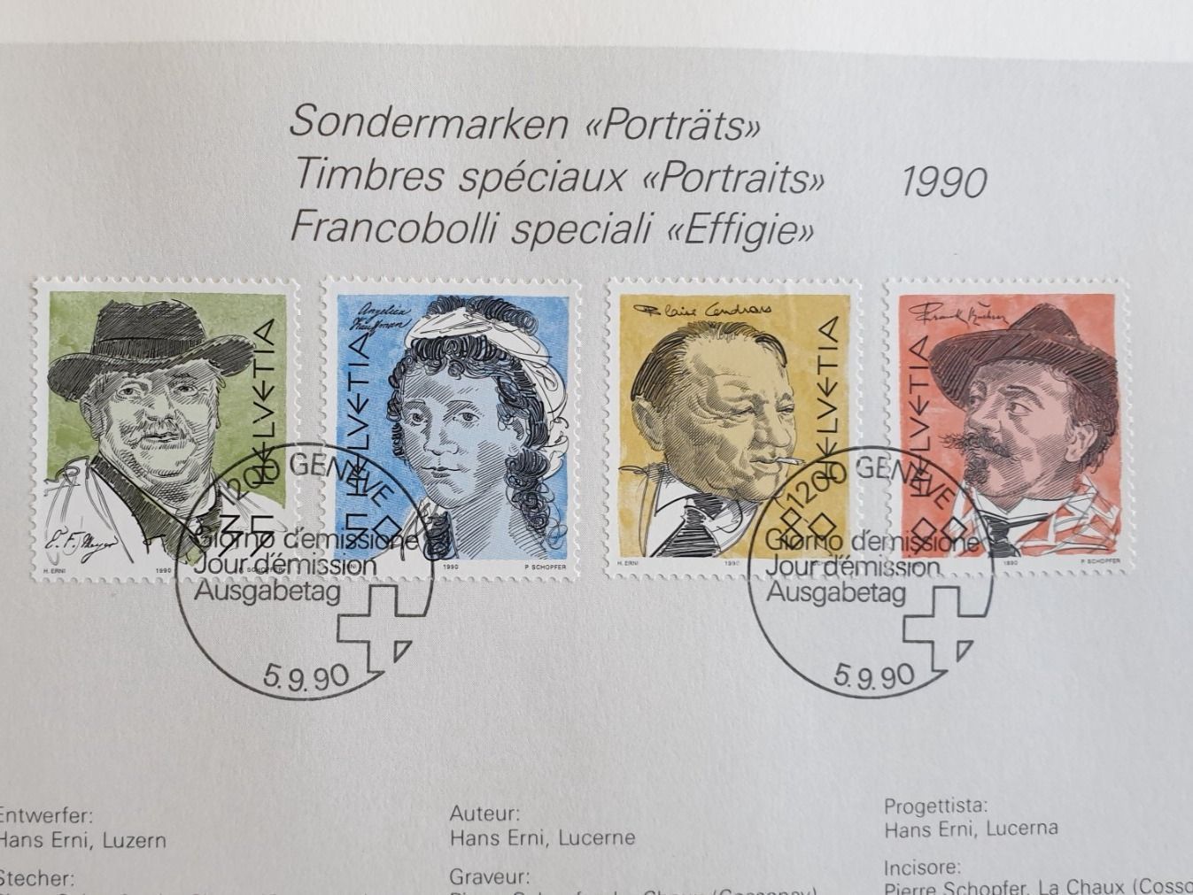 Tutti i francobolli: (244) «Porträts VII.» – Usato da Schwarzhäusern venduto da Inot3 1