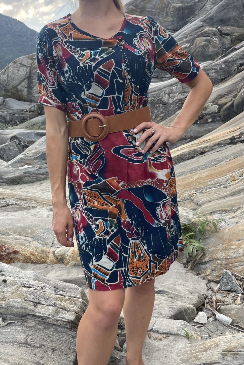 Vestiti: Chic abito di cotone multicolore-tgS/M-nuovo – Nuovo (secondo la descrizione) da Gordevio venduto da LanaZimm 3