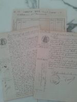 2 antike Notariatsbriefe / Testament 1892/1896 Frankreich