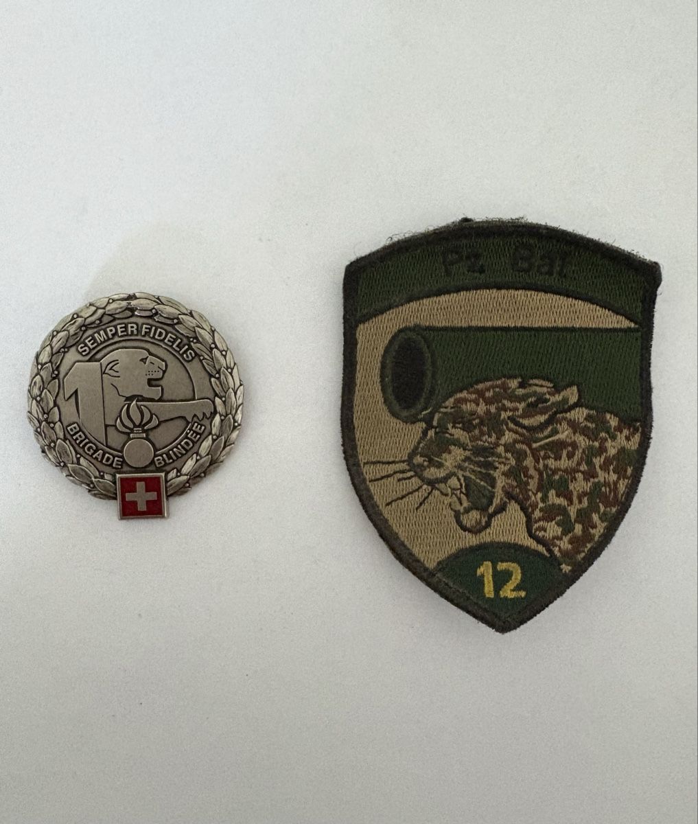 Schweizer Armee Placchette & Badge: Badge Bat / Emblem Pz Brigade 1 – Usato da 3203 Mühleberg venduto da bea_myw6