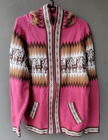wunderschöne Alpaka Jacke Gr. M, Fuchsia, NEU!!!