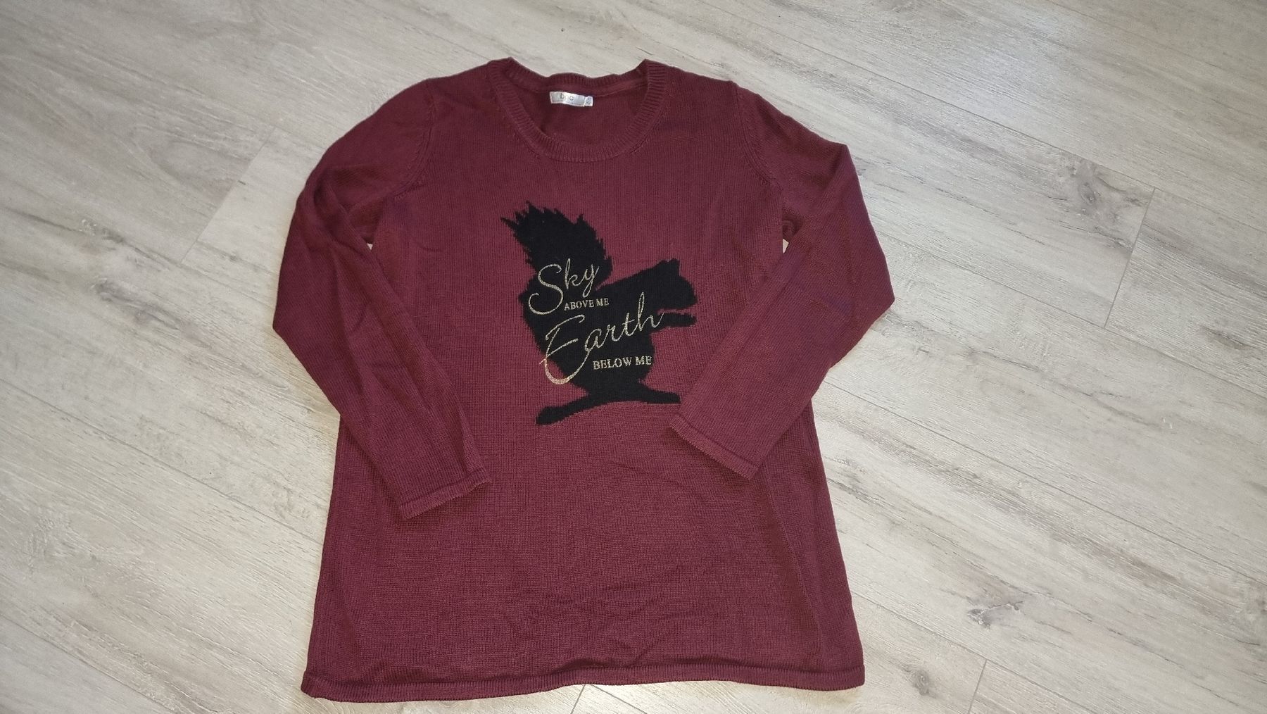Pulls & Sweat-shirts: Herbstpullover Eichhörnchen Gr.40/42 weinrot Damenpulli – D'occasion à Wigoltingen par Zuckerfee84