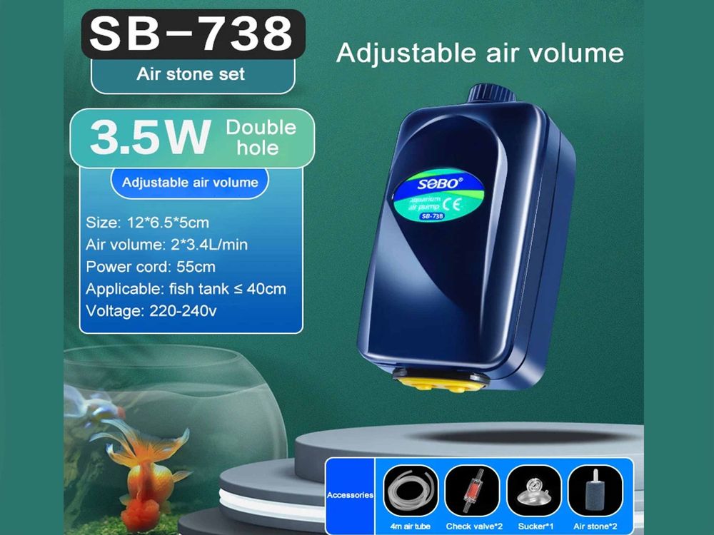 DOPPELTES SPRUDLER SET LUFTPUMPE 🍀 Aquarium Deko Dekoration Zubehör
