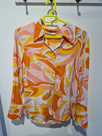 Damen Bluse MNG Muster bunt Grösse S guter Zustand