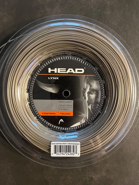 Corde De Raquette Head Lynx - Monofilament Pour Contrôle Et Sensation - 12m Longueur