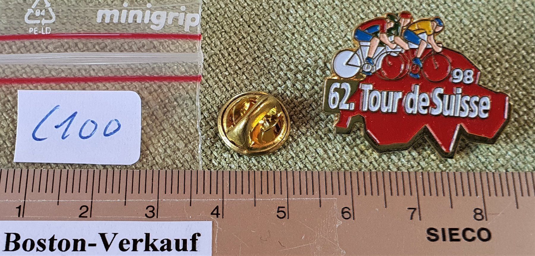 Plaketten & Abzeichen: C100 - Pin Schweiz - Tour de Suisse 98 – Gebraucht aus Reinach BL von Boston-Verkauf 2