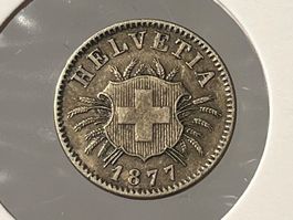 5 Rappen 1877, Vorzüglich, Kat.: 145.-!!!