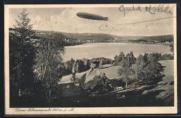Titisee /Schwarzwald, Zeppelin über dem