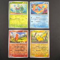 151 Reverse Holo EN Bulbasaur, Charmander, Squirtle, Pikachu
