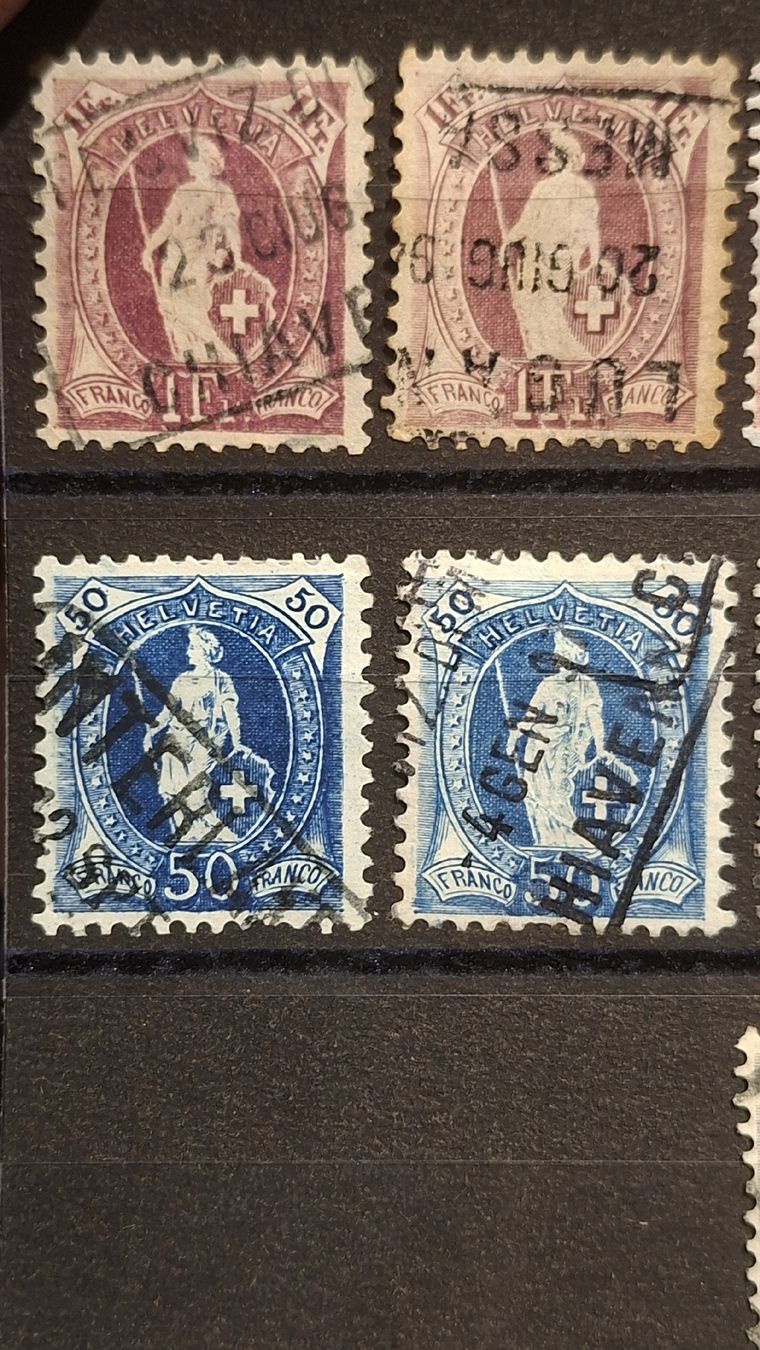 Tutti i francobolli: Lot Stehende Helvetia Div. – Usato da Balgach venduto da SIMEON27 4