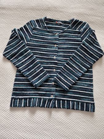 Gestreifte Strickjacke von Street One mit Druckknöpfen