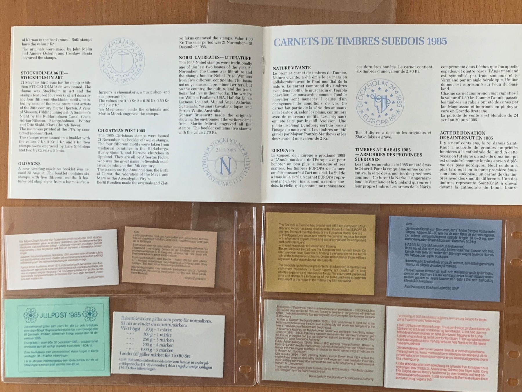 Alle Briefmarken: Schweden Suède 1985 - Swedish Stamp Booklets - Complete Set – Neu und originalverpackt aus Chavornay von 4dphila 4