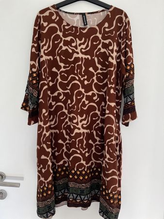 Damenkleid braun gemustert Gr. 42