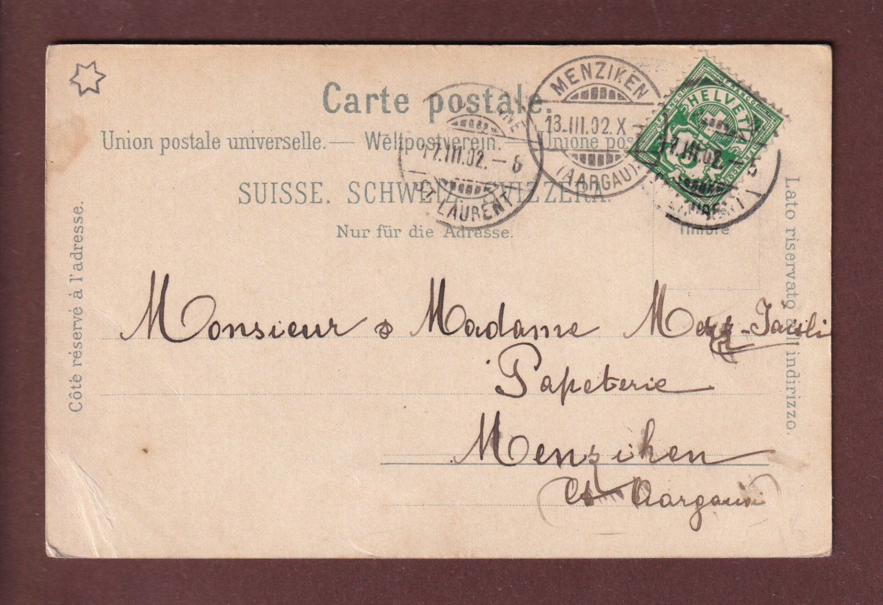 Cartoline postali: Souvenir de LAUSANNE - 1902 // pli d'angle // – Usato da Pully venduto da nicecards 1
