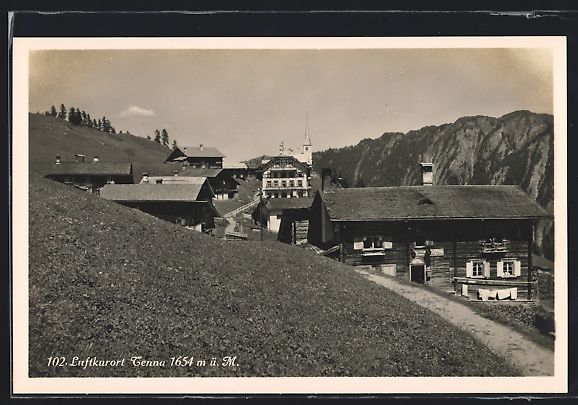 Cartes postales: AK Tenna, Ortspartie mit der Post – D'occasion à Berlin par bartko-reher