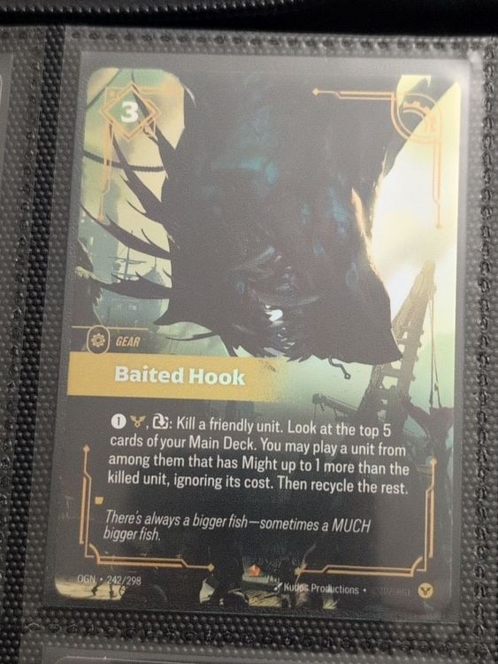 Baited Hook Riftbound 242/298 TCG Karte, Top Zustand für Sam (Neu ...