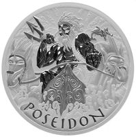 1 UNZE OZ POSEIDON 2021 SILBER AUFLAGE NUR 13500 GODS