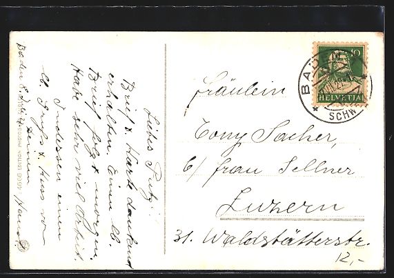 Cartoline postali: AK Baden, Kasino, 1927 – Usato da Berlin venduto da bartko-reher 1