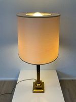 Vintage neoklassische dreiflammige Tischlampe Messing 110 cm