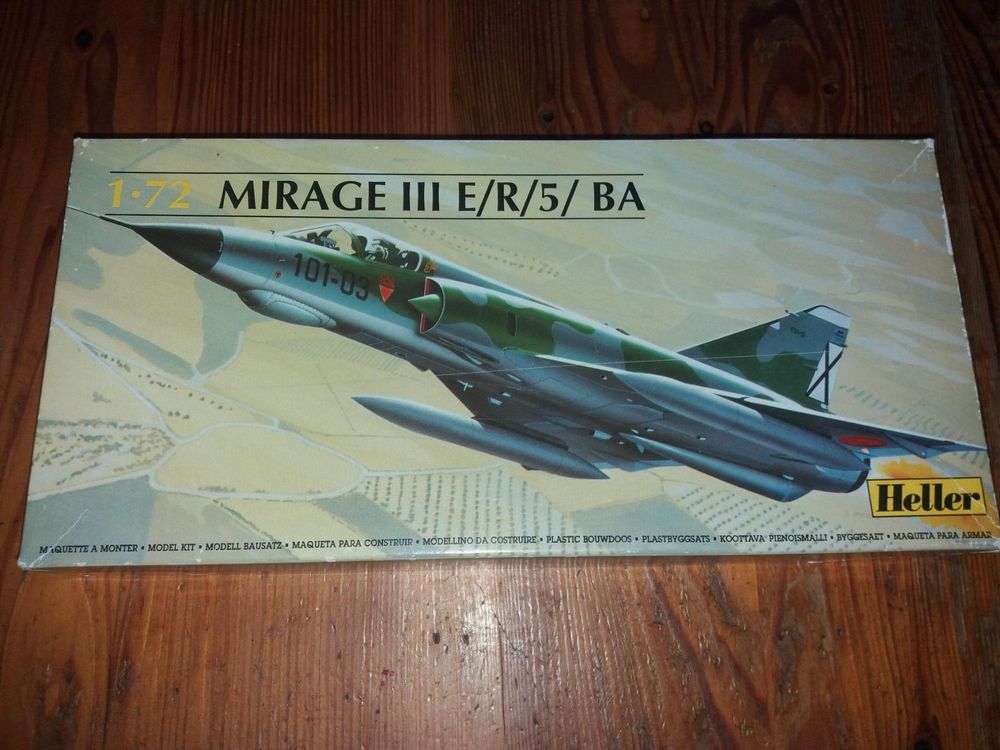 Maqueta Heller Mirage III E - Escala 1/72 (54 Piezas)