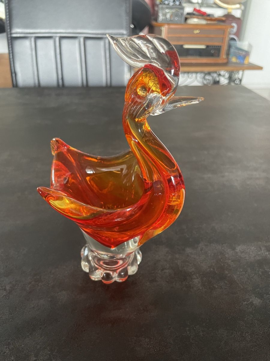 Murano Statuette: Sculpture Coq Vintage Murano – Usato da Vallamand venduto da Bricbracbroc82 1