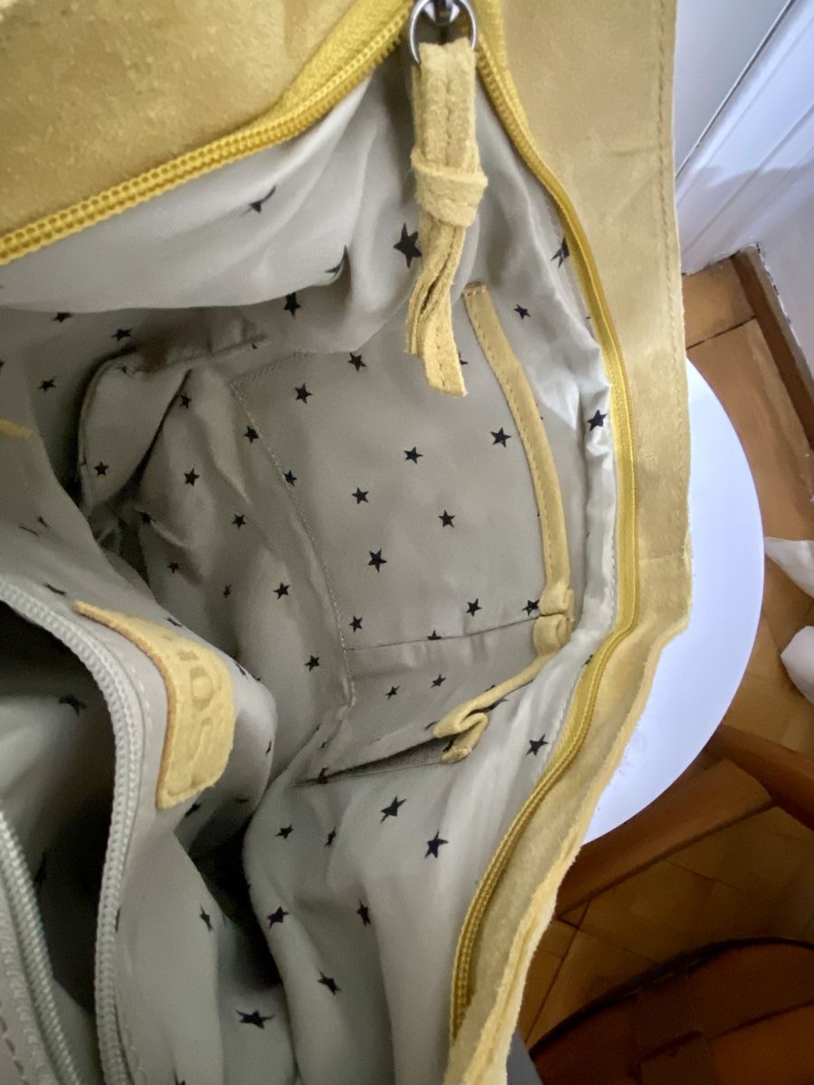 Borse da donna: Wildledertasche in Vanillegelb mit Fransen – Nuovo (secondo la descrizione) da Zürich venduto da Unique2400 7