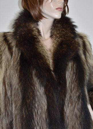 Waschbär Pelz Jacke Pelzjacke/Vintage/braun/NP : 3200 Fr/ 38