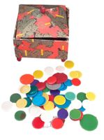Spielsteine Vintage mit Schachtel