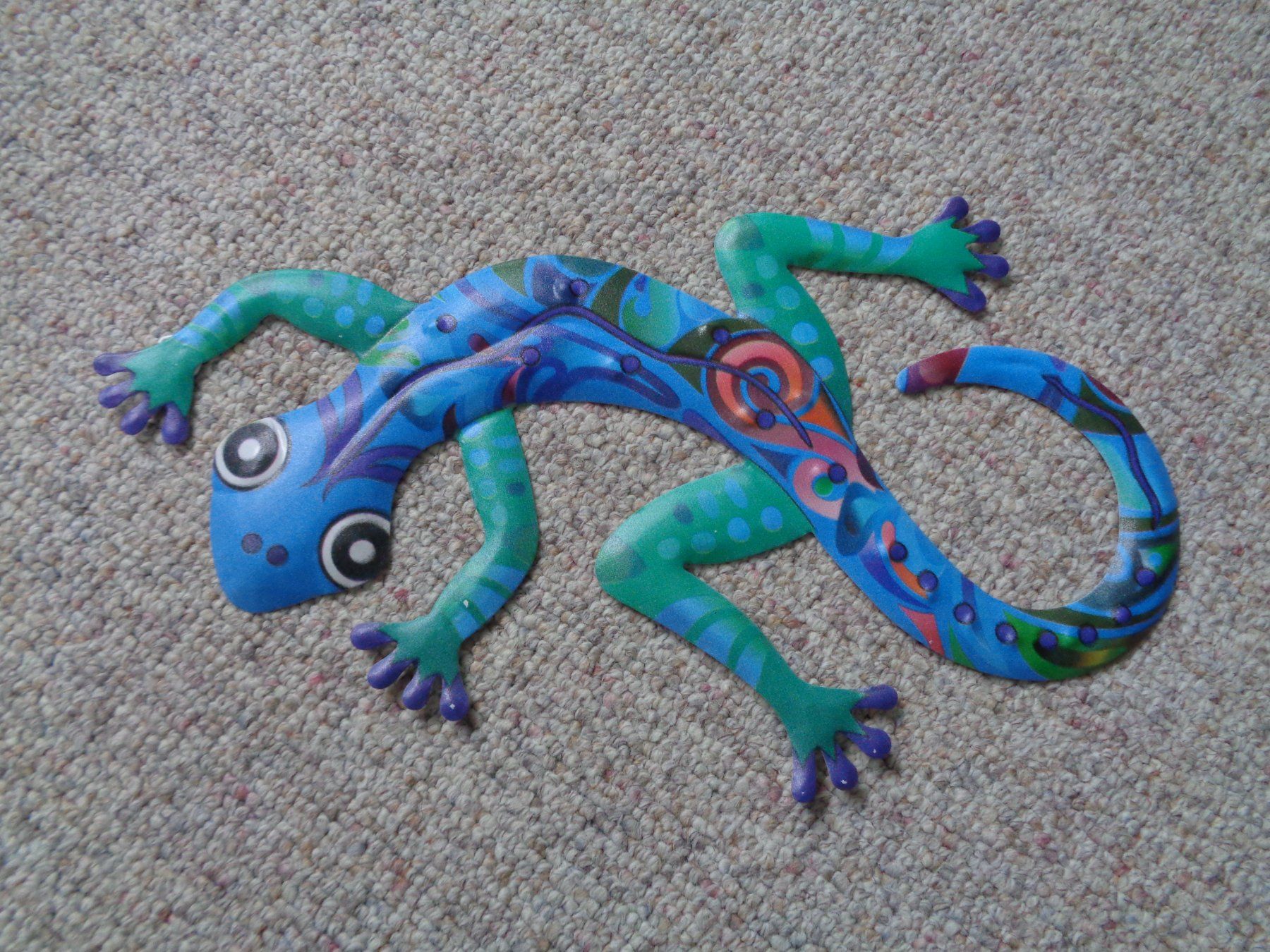 Figuren: Gecko farbig Metall (30 cm) – Neu und originalverpackt aus Langenbruck von Gumsi