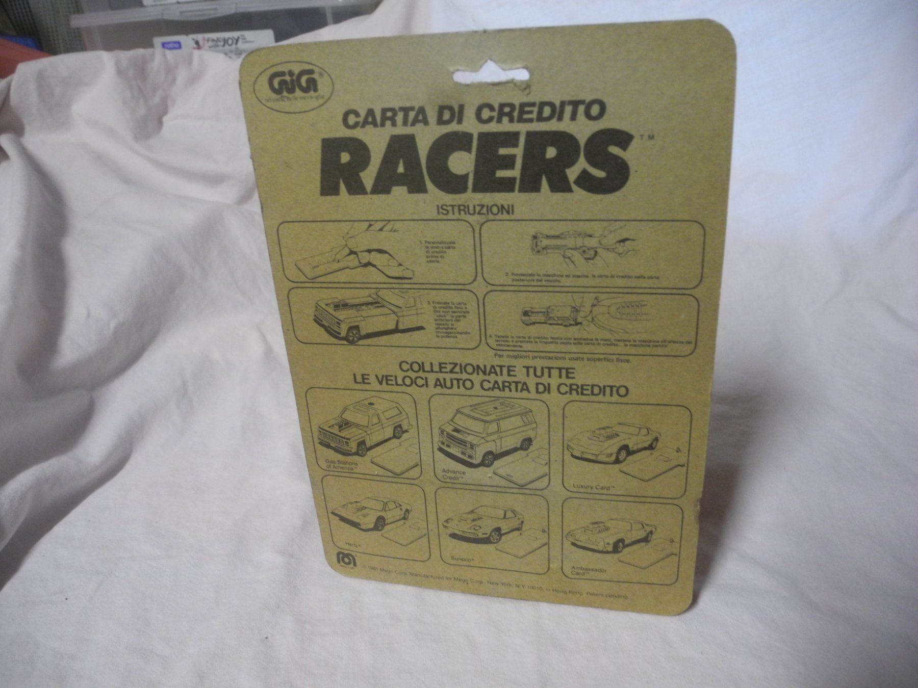 MEGO CREDIT CARD CARTA DI CREDITO RACERS MIB HONG KONG (Neu und ...
