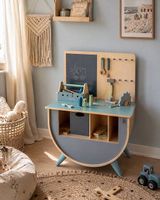 Établi pour enfants Sebra avec outils en bois, Werkbank