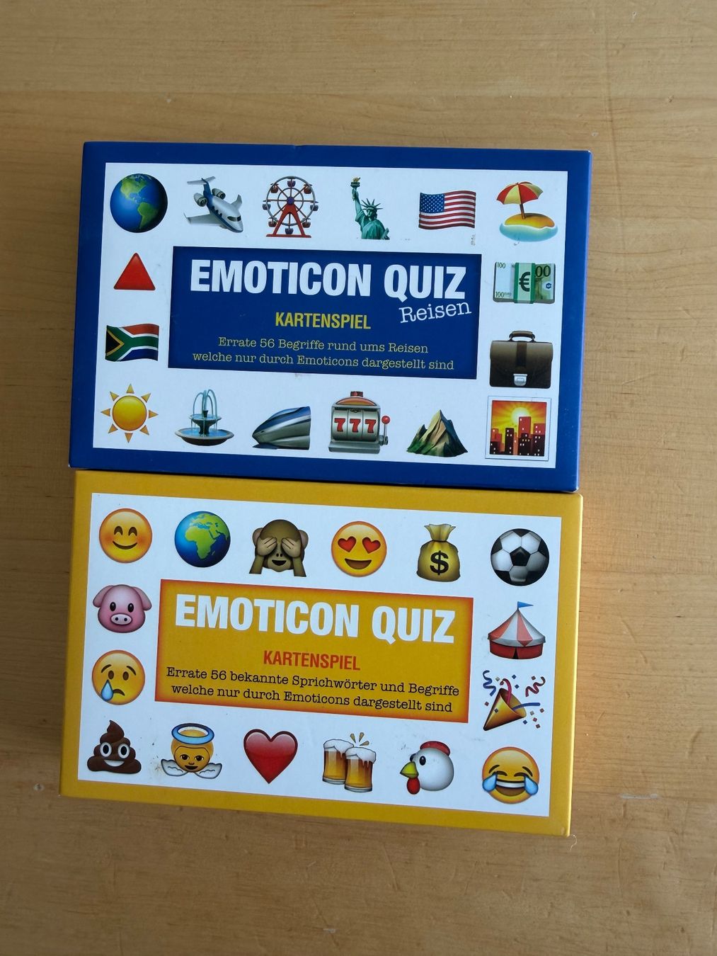 Giochi: Emoticon Quiz mit Reise-Edition – Nuovo e nell'imballaggio originale da Adliswil venduto da angrue