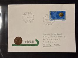 Enveloppe philatélique Coupe du Monde 1954 Suisse Berne