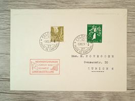 TR56 Enveloppe + Timbre Suisse 1939