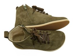 Stivaletti "barefoot" in pelle scamosciata verde militare 39