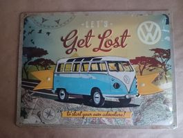 Blechschild VW Bulli Lets get Lost. 39.5cm 29.5cm