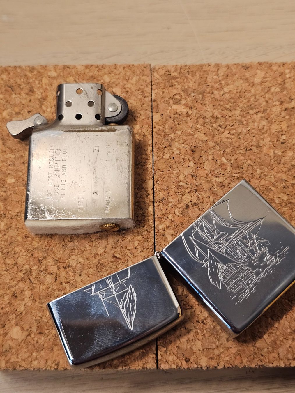 Zippo Feuerzeuge: Zippo  1992, finition chrome brillant, Gallion – Gebraucht aus Genève von Djoff 3